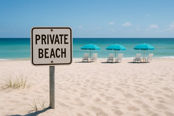 private beach