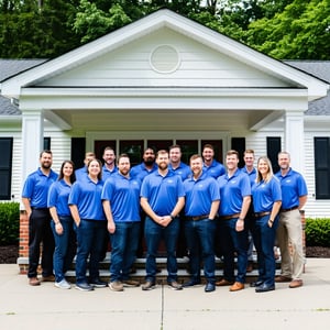 group of staff in front of a clubhouse-1