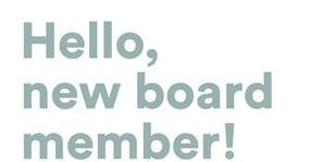 Hello new board member!