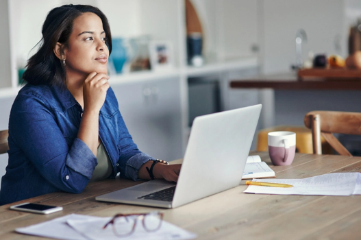 Woman at laptop computer